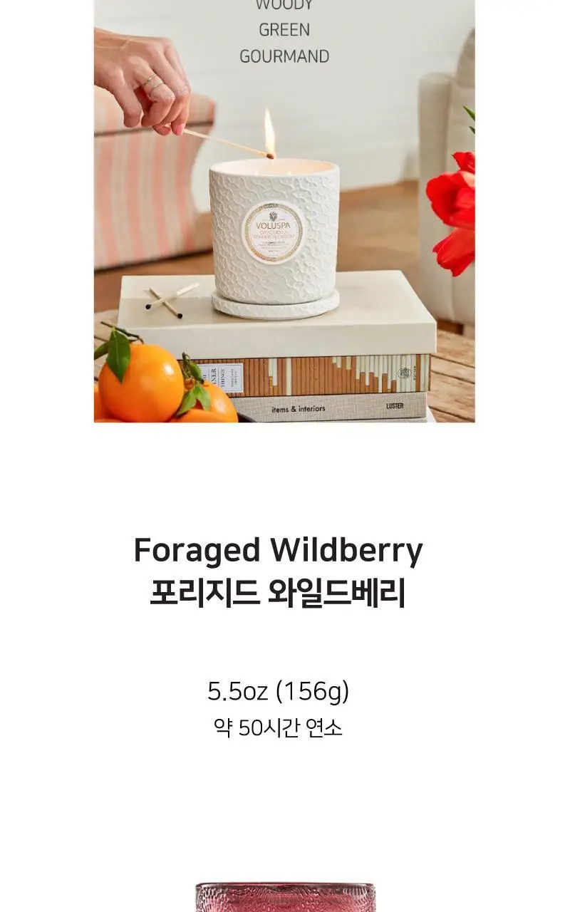 [신제품] 볼루스파 자포니카 포리지드 와일드베리 M글라스 캔들 5.5oz 상세페이지 5